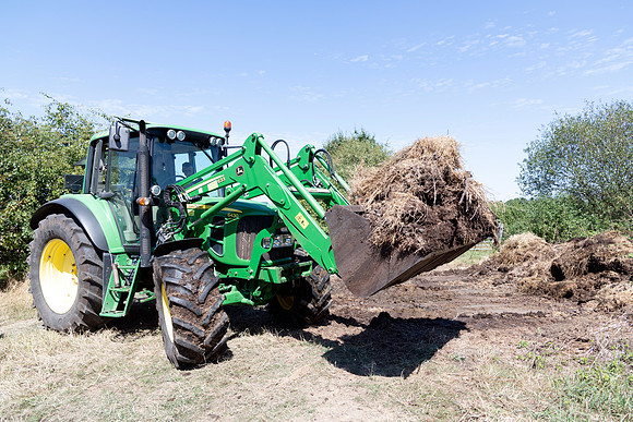John Deere 6430 Tractor with JD633 Loader.