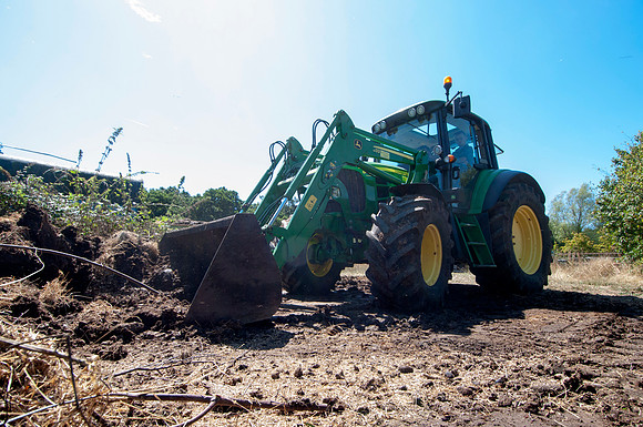 John Deere 6430 Tractor with JD633 Loader.