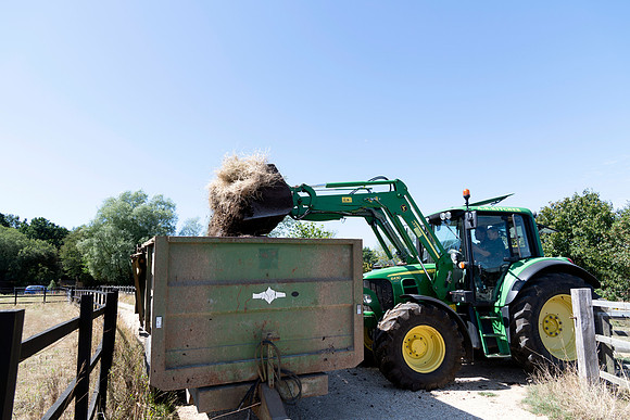 John Deere 6430 Tractor with JD633 Loader.