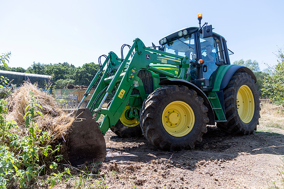 John Deere 6430 Tractor with JD633 Loader.