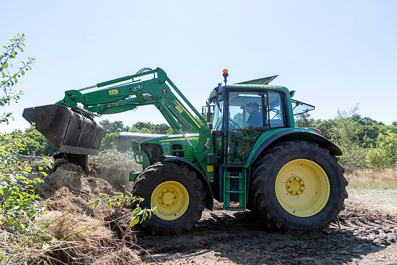 John Deere 6430 Tractor with JD633 Loader.
