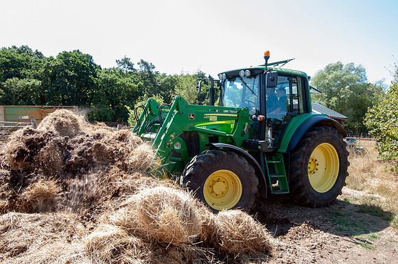 John Deere 6430 Tractor with JD633 Loader.