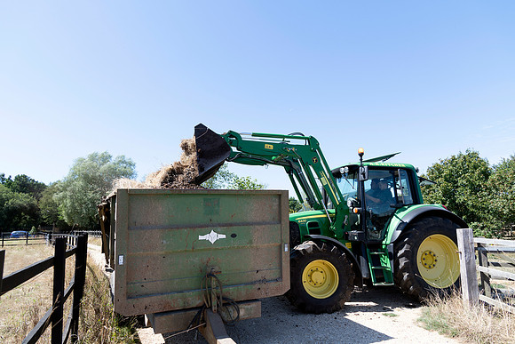 John Deere 6430 Tractor with JD633 Loader.